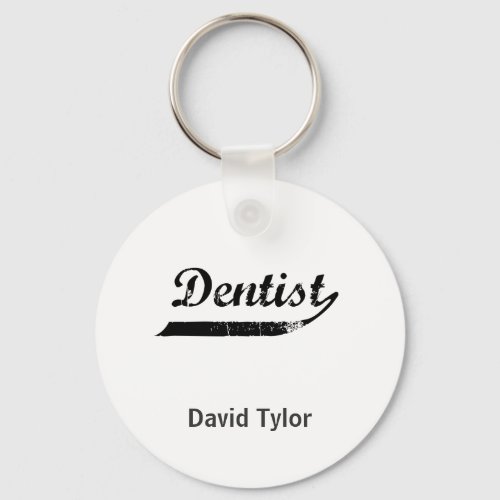 Dentist Typography Keychain