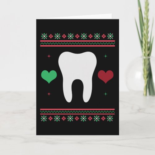 Dentist Ugly Christmas Sweater Xmas Card