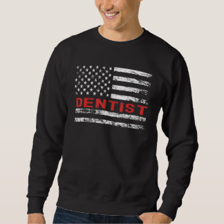 Dentist USA Flag Profession Retro Job Title Sweatshirt