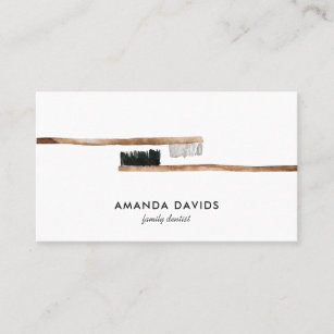 Dentist   Watercolor Tooth Dental Hygienist Business Card