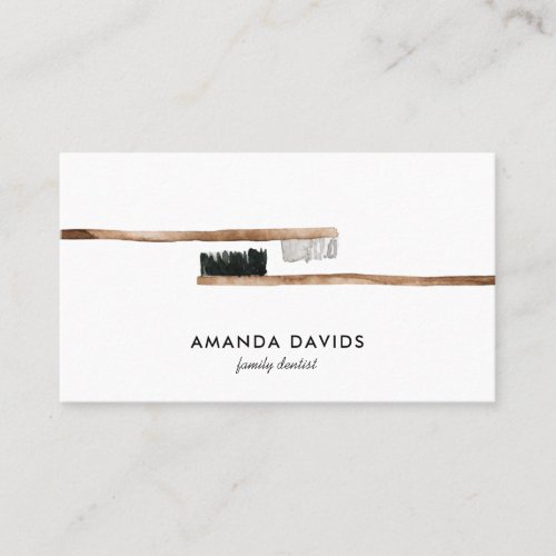 Dentist  Watercolor Tooth Dental Hygienist Business Card