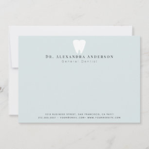 Dentist White Teeth Light Blue Note Card