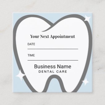 Dentist White Tooth Dental Office Appointment | Zazzle