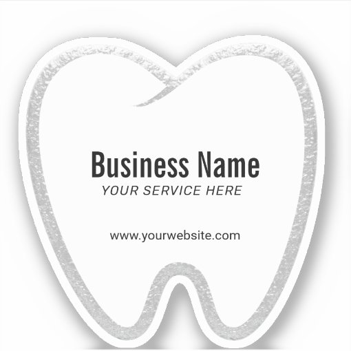 Dentist White Tooth Dental Office Sticker Zazzle