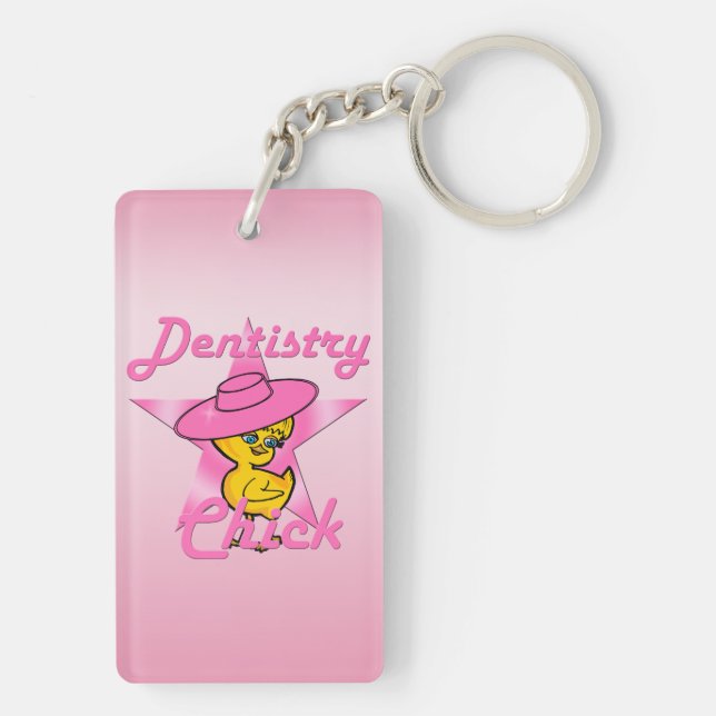 Dentistry Chick #8 Keychain (Back)