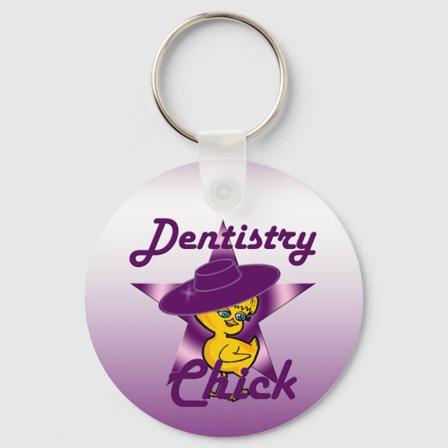Dentistry Chick #9 Keychain (Front)