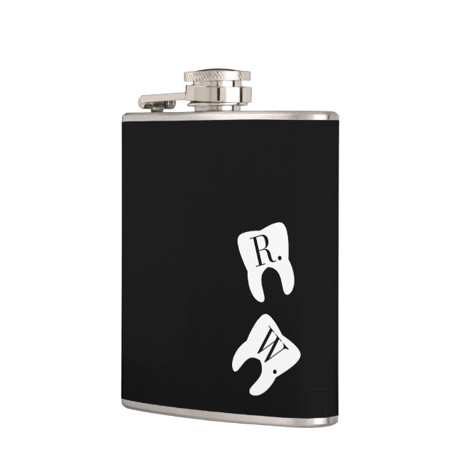 Dentistry Custom Initialed Teeth Flask (Left)