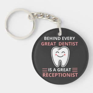 Dentistry Funny Women's Tooth Graphic Dental Keychain