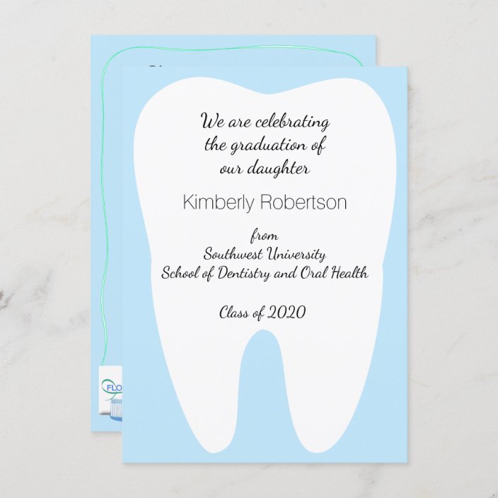 Dentistry Graduation Party Celebration Invitation