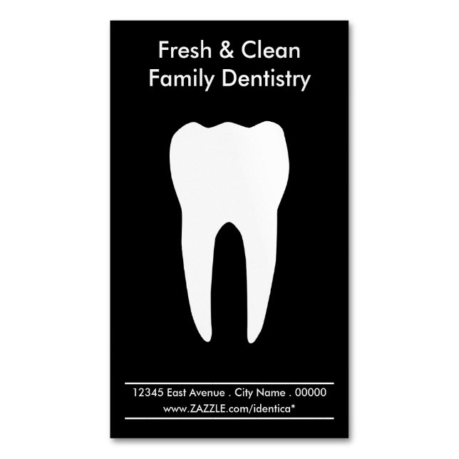 Dentistry Magnetic Business Card Magnet (Front Vertical)