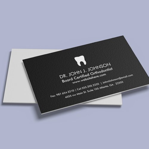 Dentistry Professional Solid Black Business Card