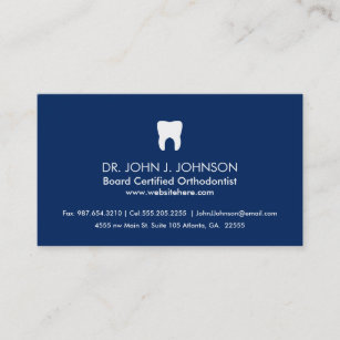 Dentistry Professional Solid Navy Business Card