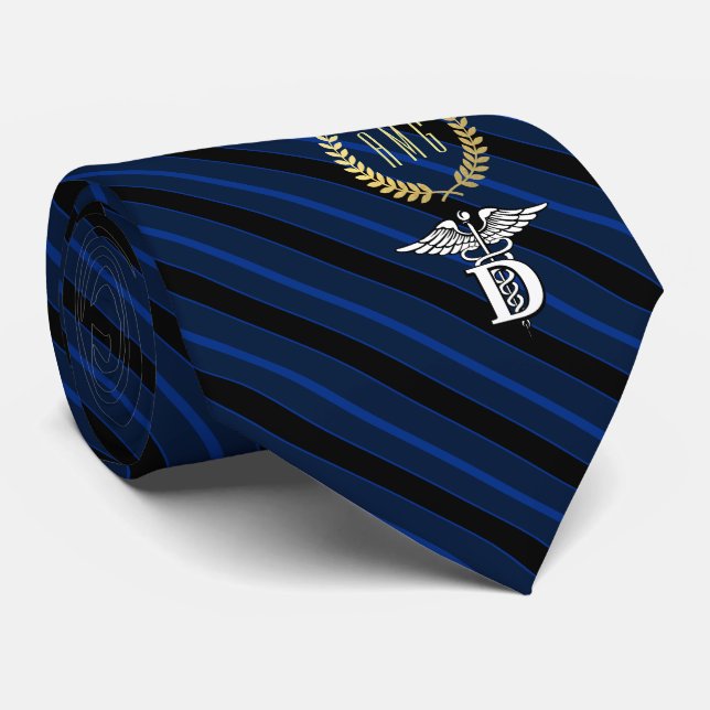 Dentistry Professional Symbol Blue Tie (Rolled)