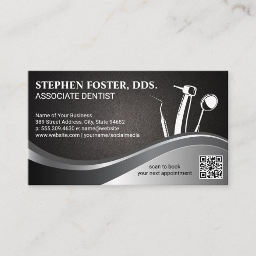 Dentistry Tools  QR Code Business Card