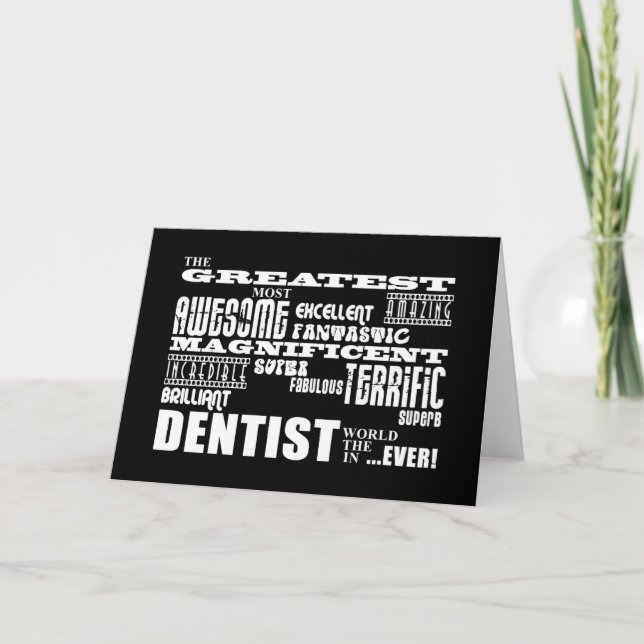 Dentists Birthdays Christmas : Greatest Dentist Holiday Card (Front)