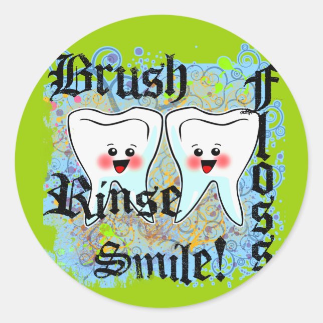 Dentists Dental Professionals Classic Round Sticker (Front)