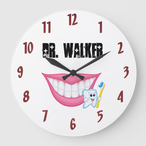 Dentists Office Smiles Professional Large Clock