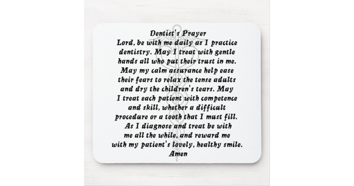 Dentist's Prayer Mousepad | Zazzle.com