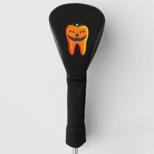 Dentists Tooth Pumpkin Halloween Golf Head Cover