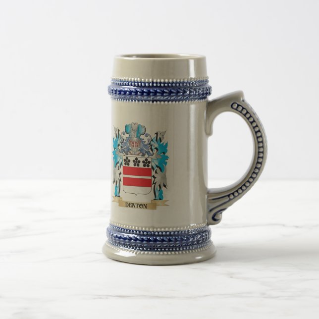 Denton Coat of Arms - Family Crest Beer Stein (Right)