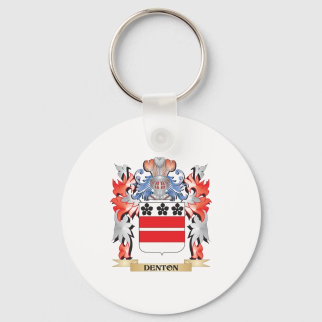 Denton Coat of Arms - Family Crest Keychain (Front)