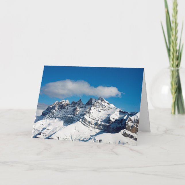 Dents du Midi Switzerland Holiday Card (Front)
