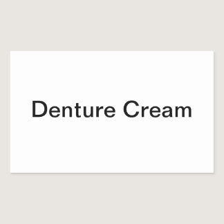 Denture Cream Labels/ Rectangular Sticker