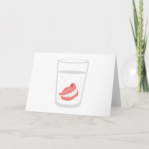 Dentures Glass Card