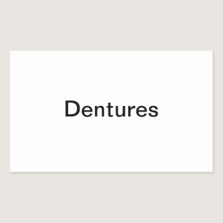 Dentures Label/ Rectangular Sticker