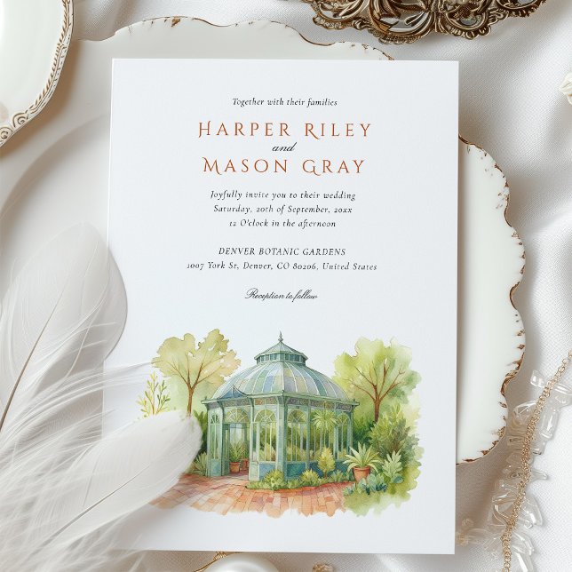 DENVER Botanic Gardens Woodland Mosaic Wedding Invitation (Creator Uploaded)