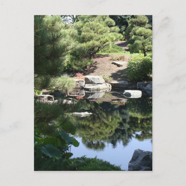 Denver Botanic Japanese Garden Reflections Postcard (Front)