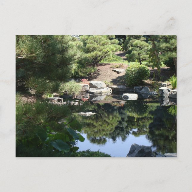 Denver Botanic Japanese Garden Reflections Postcard (Front)