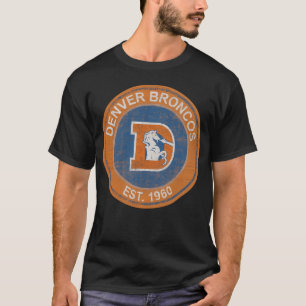 Denver Broncos Vintage Circle Emblem Logo Est 1960 T-Shirt