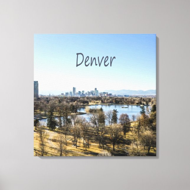 Denver City and Mountains Colorado Canvas Print (Front)