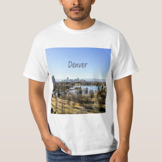 Denver City and Mountains Colorado T-Shirt (Front)