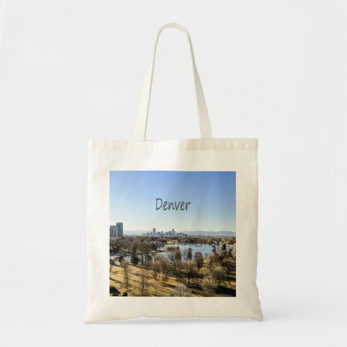 Denver City and Mountains Colorado Tote Bag