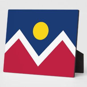 Denver City Flag, Colorado State Plaque
