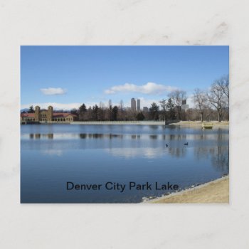 Denver City Park Lake Postcard by Rinchen365flower at Zazzle