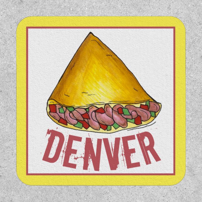 Denver CO Colorado Egg Omelette Omelet Breakfast Patch (Front)