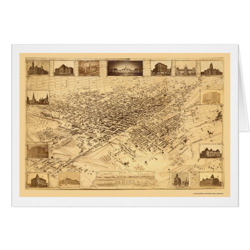 Denver CO Panoramic Map _ 1881