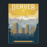 Denver, CO Postcard<br><div class="desc">Anderson Design Group is an award-winning illustration and design firm in Nashville, Tennessee. Founder Joel Anderson directs a team of talented artists to create original poster art that looks like classic vintage advertising prints from the 1920s to the 1960s.</div>