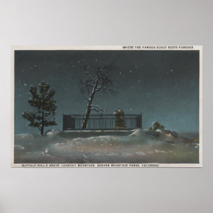 Denver, CO - View of Buffalo Bill's Grave Poster