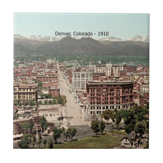 Denver, Colorado 1910, Ceramic Tile (Front)