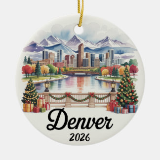 Denver Colorado 2026 Christmas Ornament Travel Gif