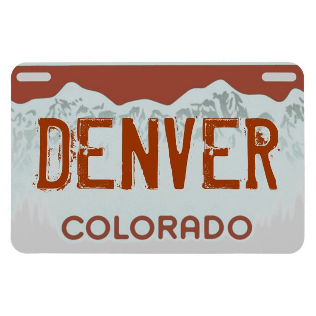 Denver Colorado brown license plate magnet (Horizontal)