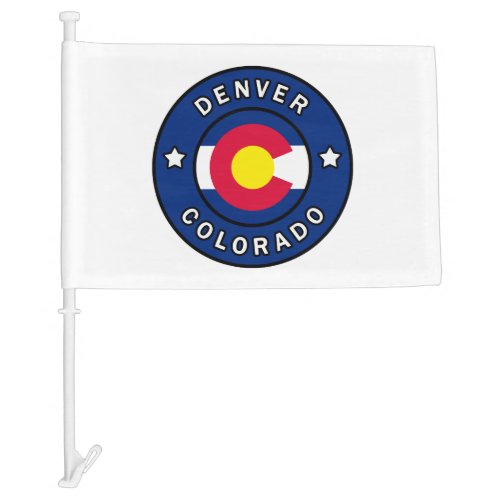 Denver Colorado Car Flag