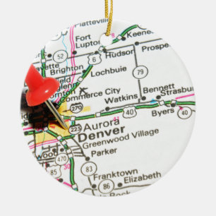 Denver, Colorado Ceramic Ornament