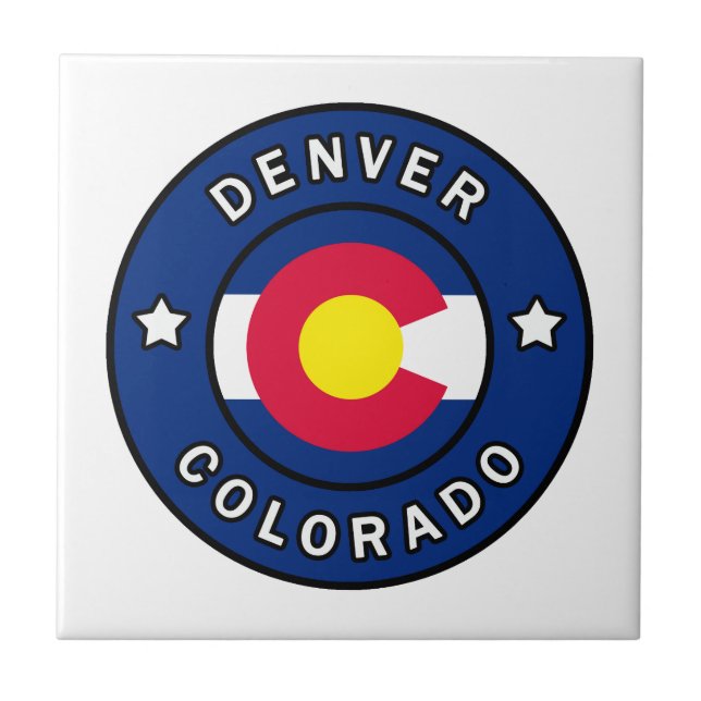 Denver Colorado Ceramic Tile (Front)