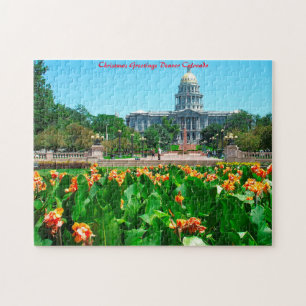 Denver Colorado.Christmas Greetings Jigsaw Puzzle