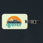 Denver Colorado City Skyline Retro Cityscape Art Luggage Tag<br><div class="desc">Vintage and retro city design with beautiful skyline, tourist attraction and cityscape art. Cool skyscraper and building silhouette illustration merchandise for tourist and traveler. Perfect as souvenir to bring back home when travelling. Save the memory of your travel and vacation with family and friends. Background color can be customized to...</div>